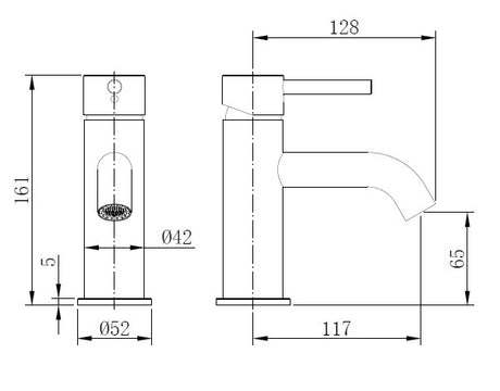 Bronte Brushed Brass Round Basin Mixer Tap