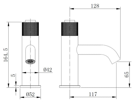 Bronte Brushed Bronze Round Push Button Basin Mixer Tap
