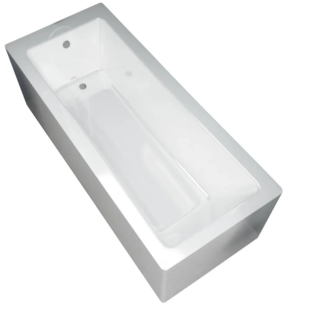 White freestanding bathtub on a white background