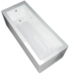 White freestanding bathtub on a white background