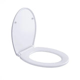 White toilet seat on a white background