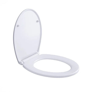 White toilet seat on a white background