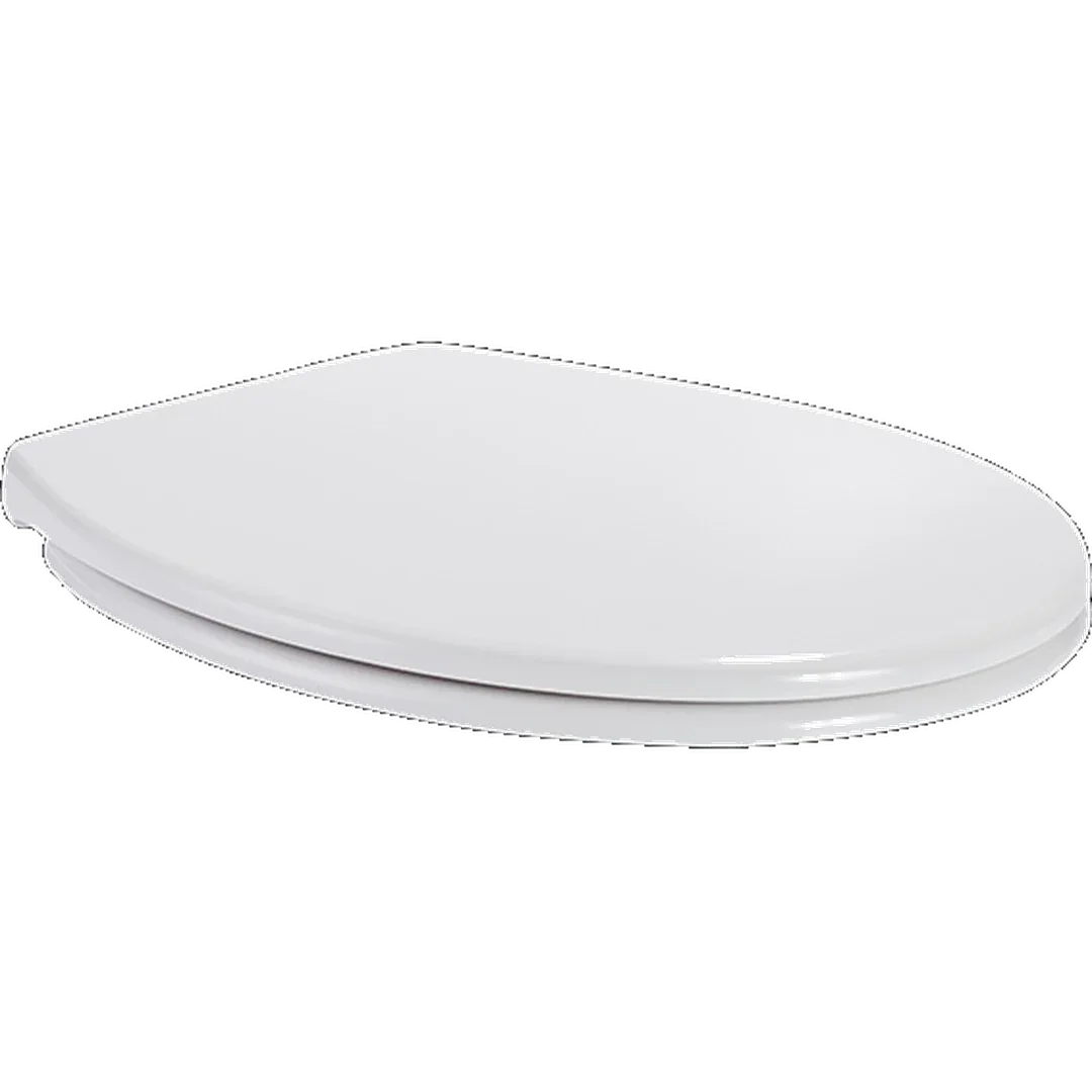 White toilet seat on a white background