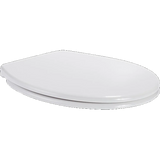 White toilet seat on a white background