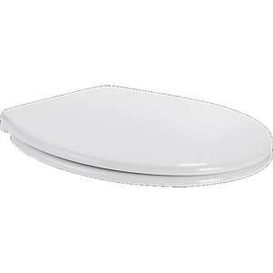White toilet seat on a white background