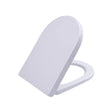 White toilet seat on a white background