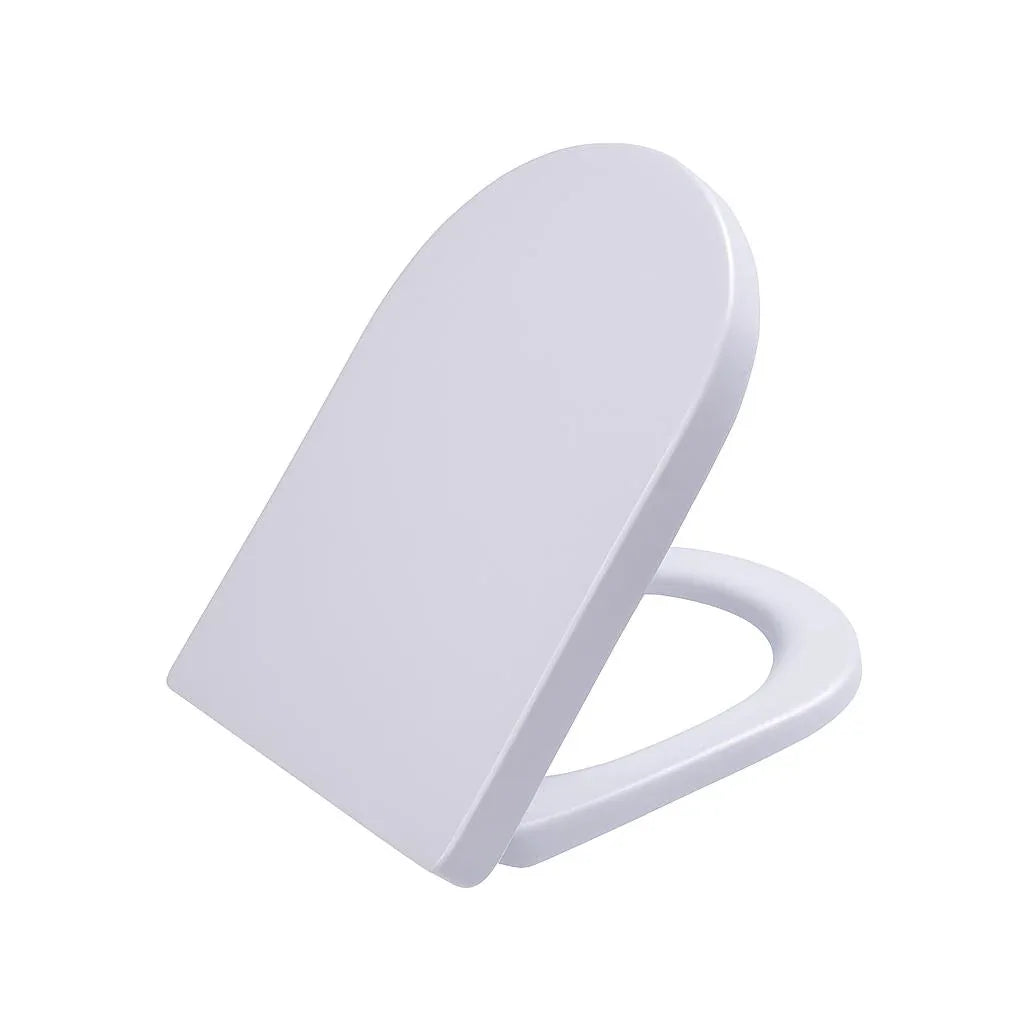 White toilet seat on a white background