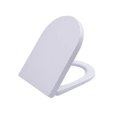 White toilet seat on a white background