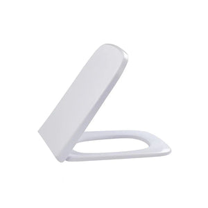 White toilet seat on a white background