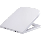 White toilet seat cover on a white background