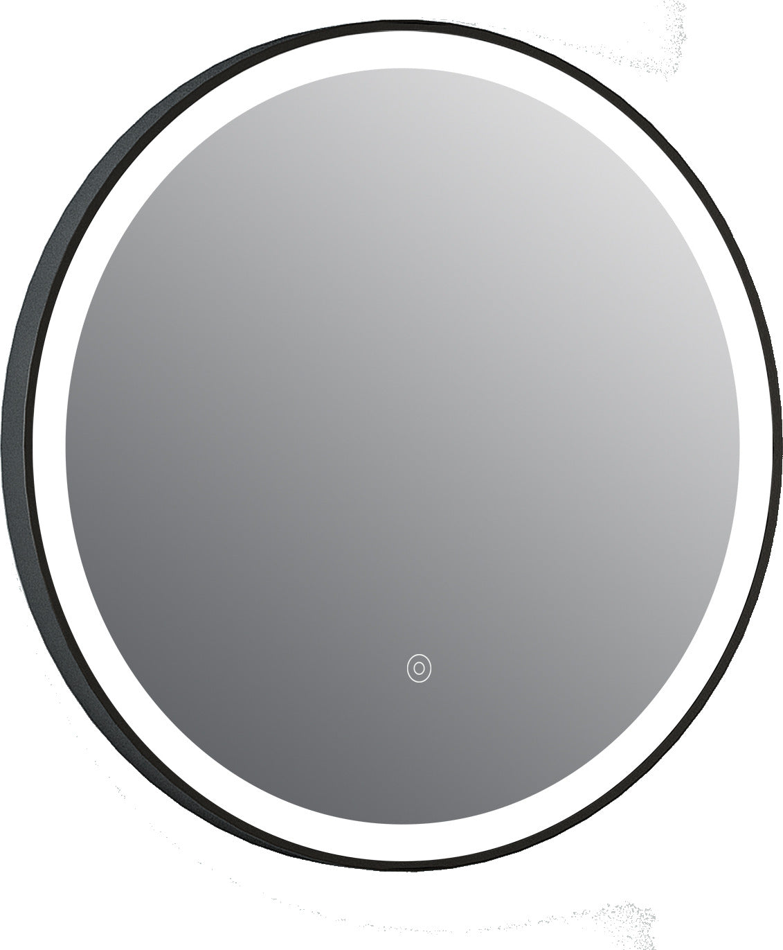 Rosie Black Round Illuminated LED Mirror 600mm
