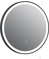 Rosie Black Round Illuminated LED Mirror 600mm