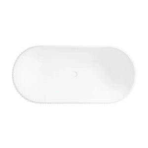 White oval object on a white background