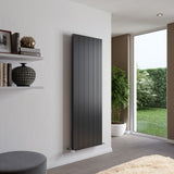 Ariel Anthracite Single Flat Panel Vertical Radiator 1800x600mm