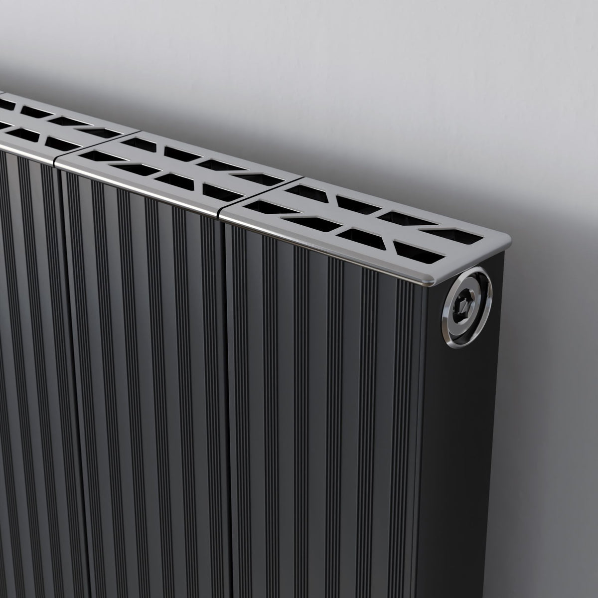 Ariel Anthracite Single Flat Panel Vertical Radiator 1800x600mm