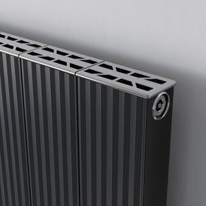 Ariel Anthracite Single Flat Panel Vertical Radiator 1800x600mm