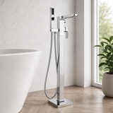 Aurora Chrome Freestanding Bath Shower Mixer Tap