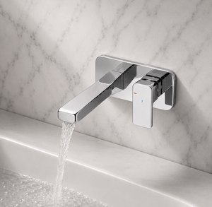 Kobe Chrome Square Wall Mounted Basin Mixer Tap