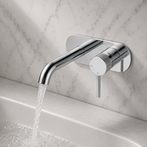 Bronte Chrome Round Wall Mounted Basin Mixer Tap