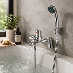 Essential Chrome Bath Filler & Handheld Shower