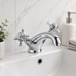 Tenby Chrome Traditional Basin Mixer Tap