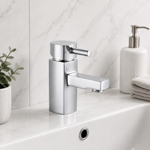 Newport Chrome Square Basin Mixer Tap