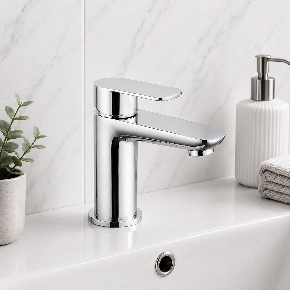 Troy Chrome Mini Mono Basin Mixer Tap