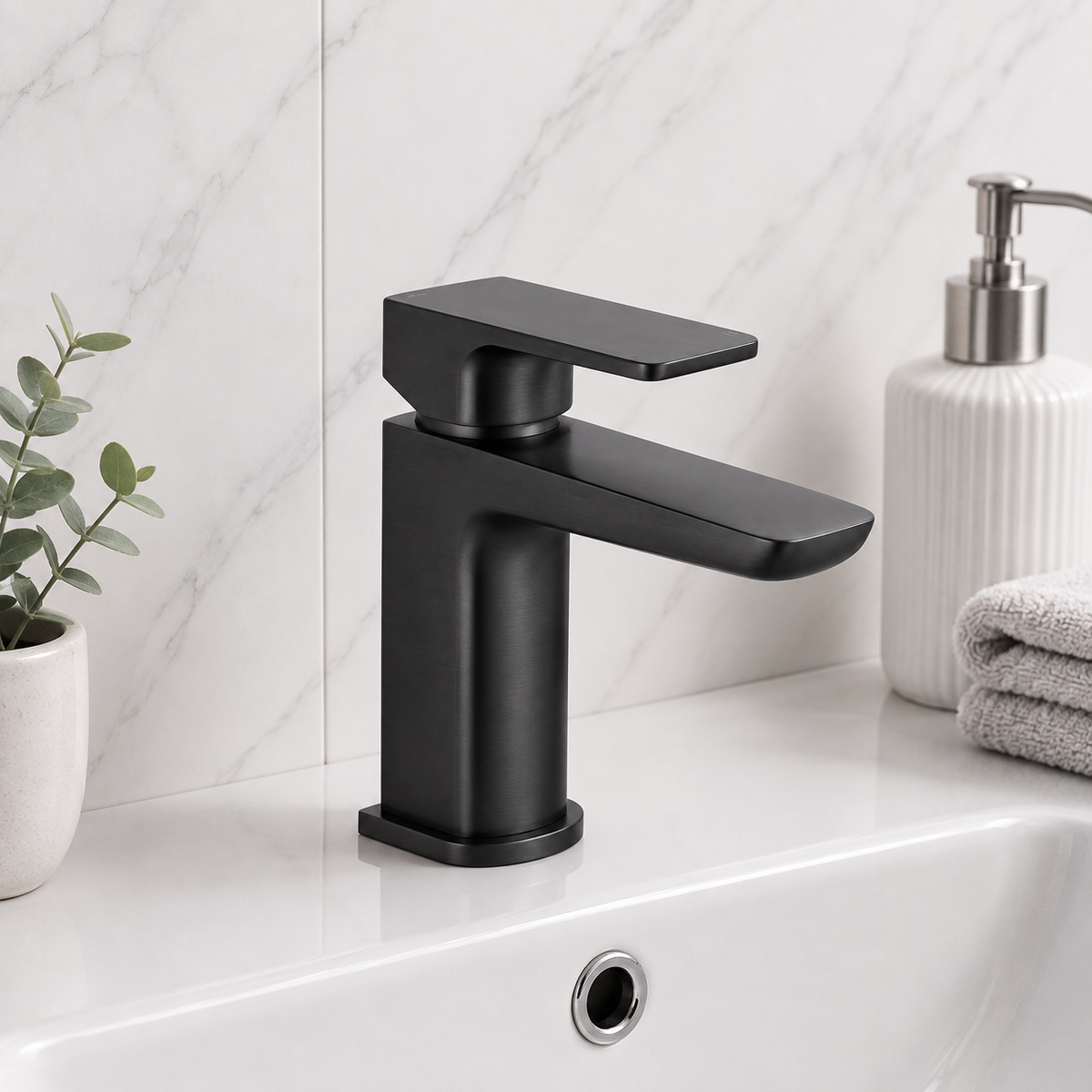 Aurora Gunmetal Grey Basin Mixer Tap