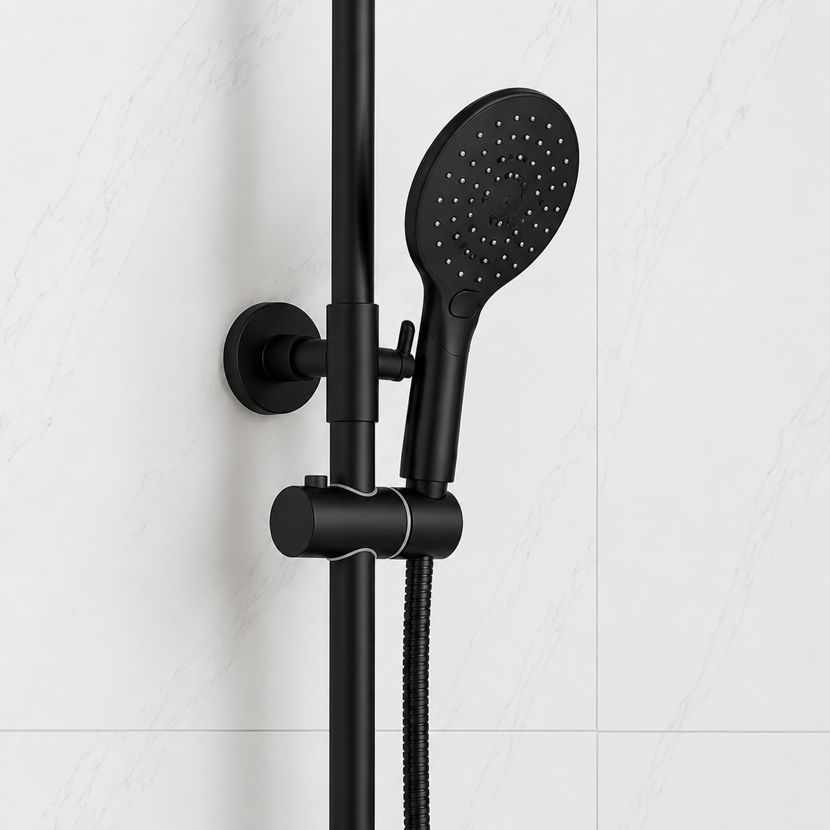 Nova Premium Black Round Thermostatic Shower Set