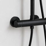 Nova Premium Black Round Thermostatic Shower Set
