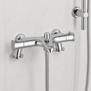 Nova Premium Chrome Thermostatic Bath Shower Mixer Riser Kit