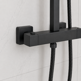 Nova Premium Black Square Thermostatic Shower Set