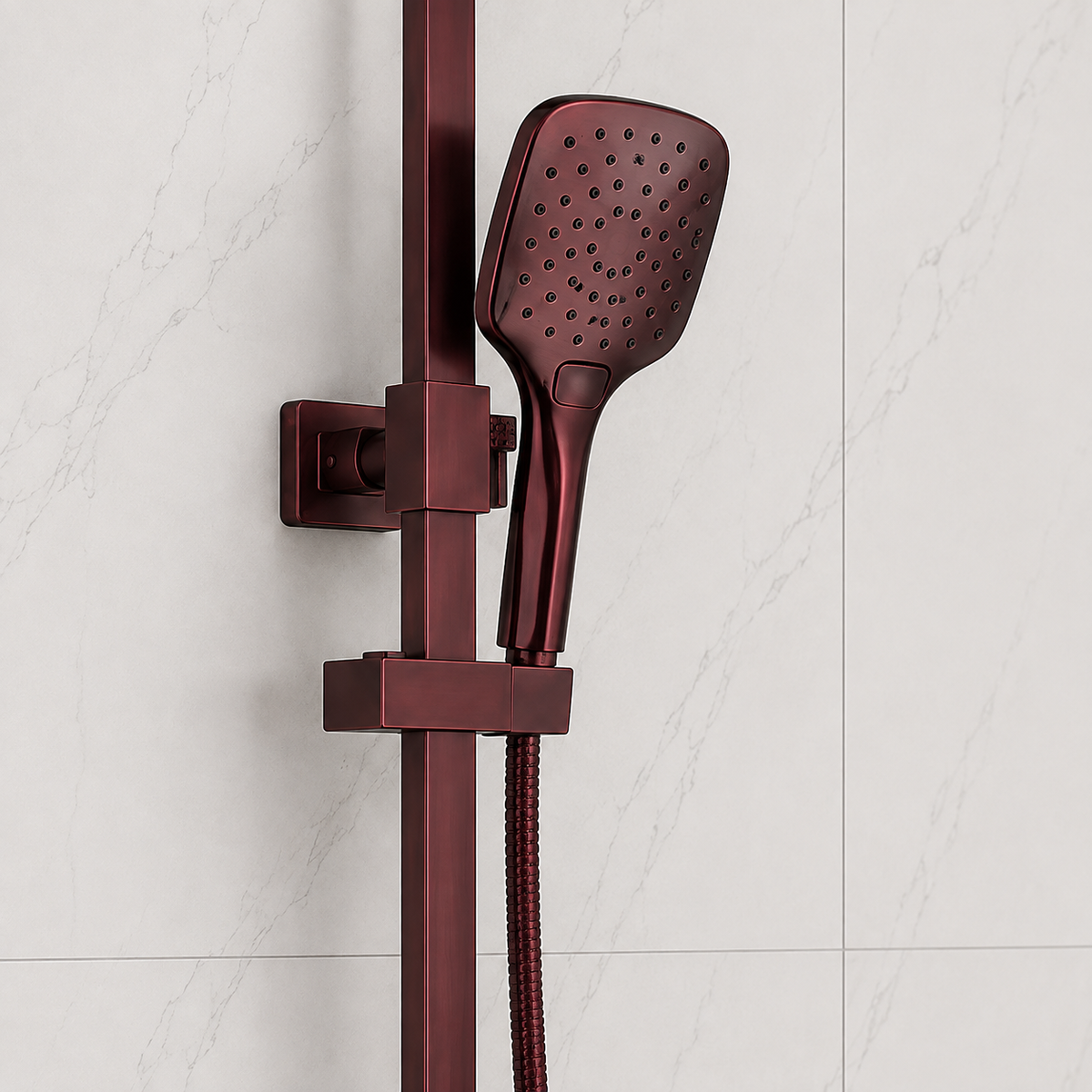 Nova Premium Brushed Bronze Square Thermostatic Shower Set