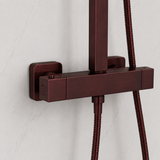 Nova Premium Brushed Bronze Square Thermostatic Shower Set