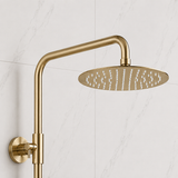 Nova Premium Brushed Brass Round Thermostatic Shower Set