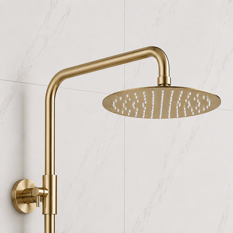 Nova Premium Brushed Brass Round Thermostatic Shower Set