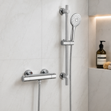 Snowdon Chrome Round Thermostatic Bar Shower Set