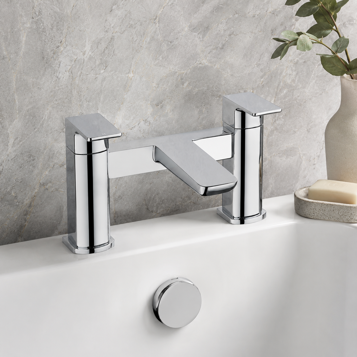 Aurora Chrome Bath Filler Tap