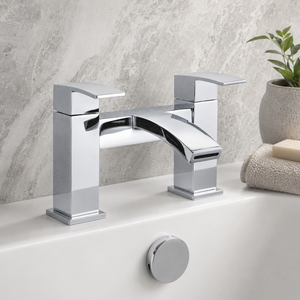 Neptune Chrome Modern Curve Bath Filler Tap