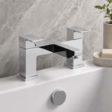 Raglan Chrome Modern Square Bath Filler Tap