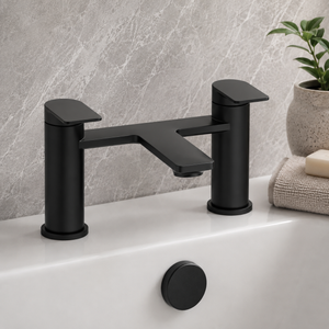 Hazel Matt Black Bath Filler Tap