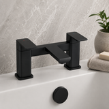 Kobe Matt Black Square Bath Filler Tap