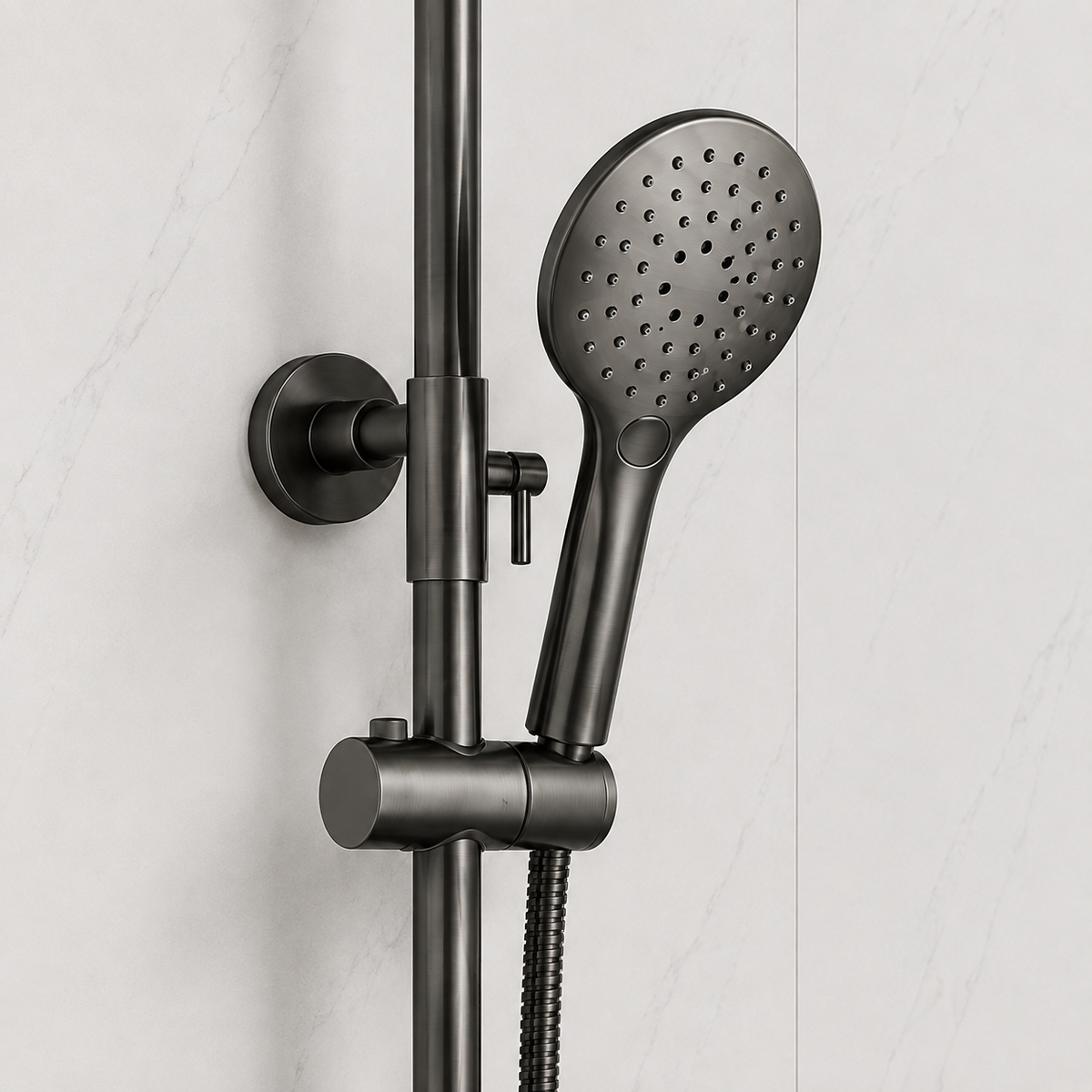 Nova Premium Gunmetal Grey Round Thermostatic Shower Set