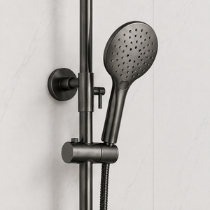 Nova Premium Gunmetal Grey Round Thermostatic Shower Set