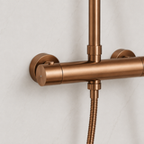 Nova Premium Brushed Bronze Round Thermostatic Shower Set