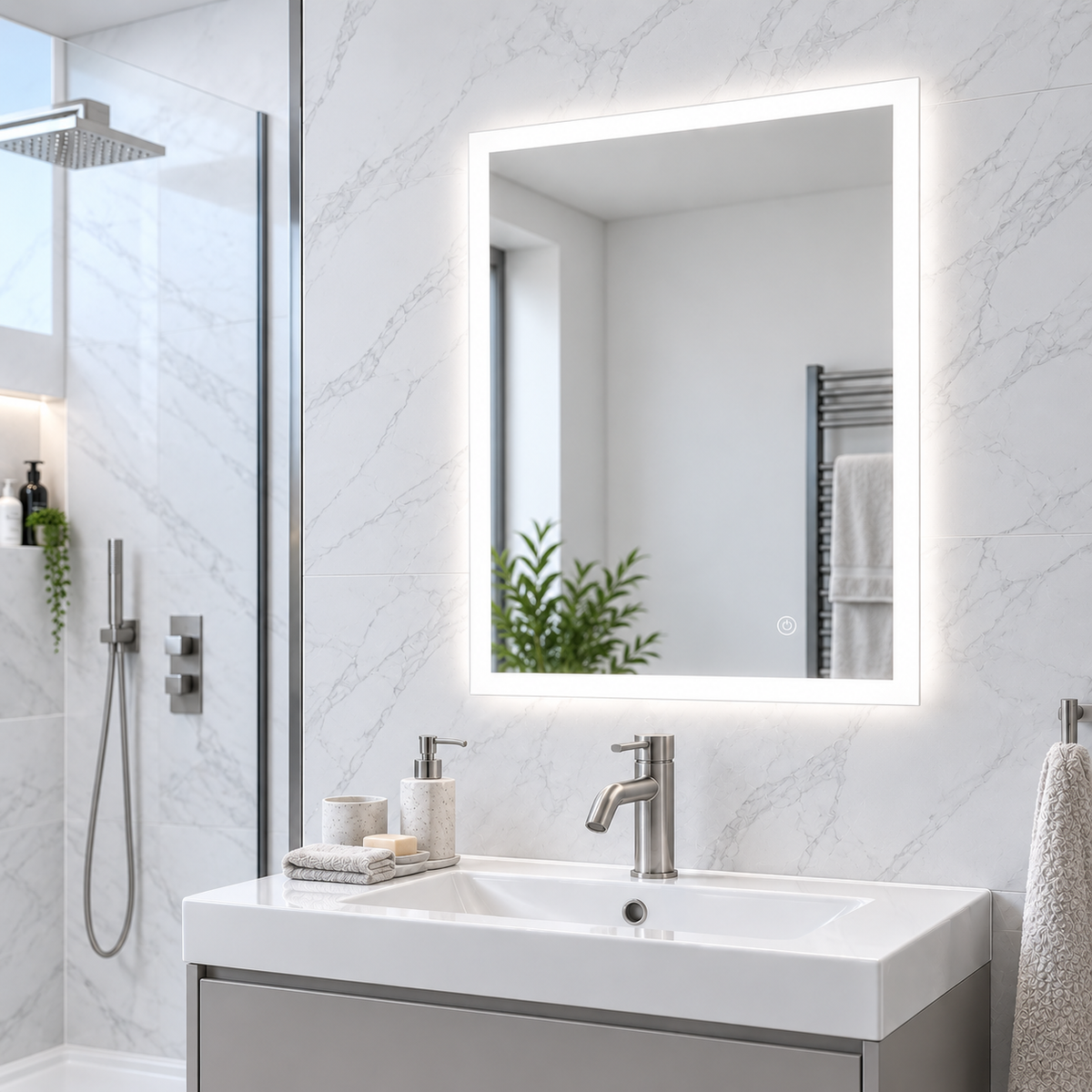 Noah Illuminated LED Mirror 700x500mm
