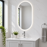 Raffy Oval Backlit Illuminated LED Mirror 400x800mm