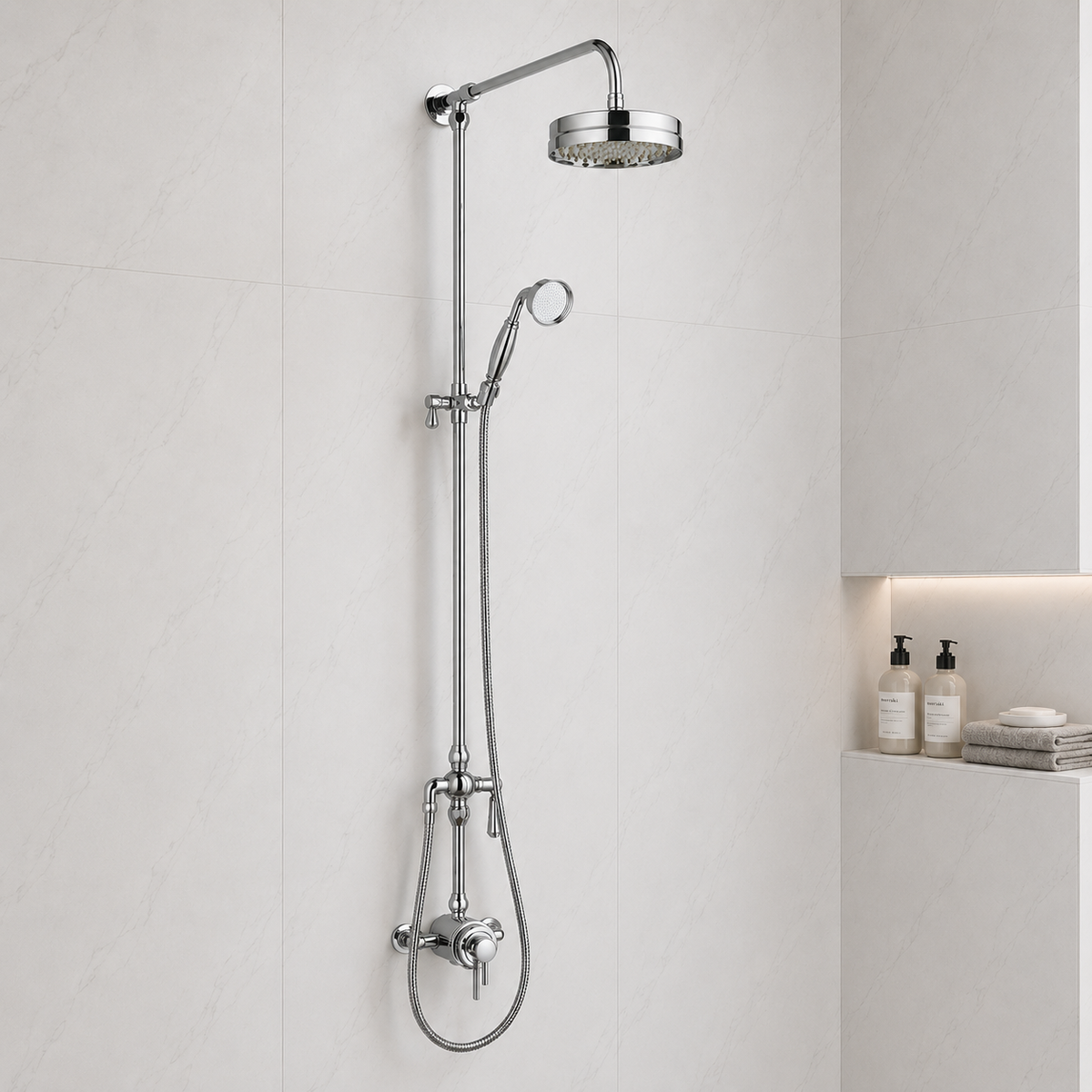 Foley Chrome Traditional Thermostatic Shower Set