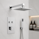 Mya Chrome Square Thermostatic Shower Set - 200mm Head & Hand Shower