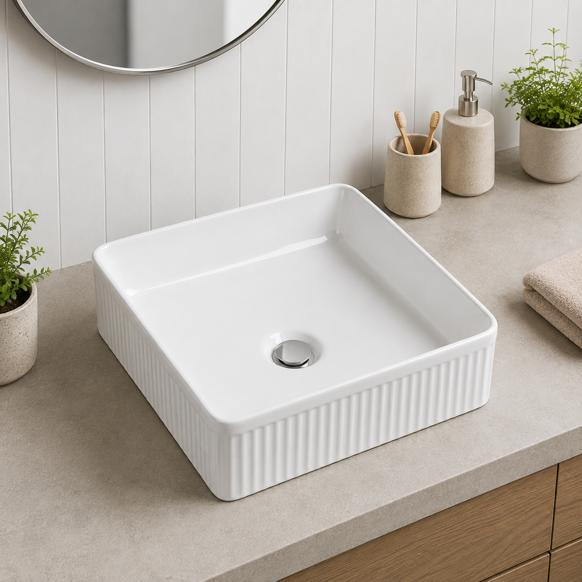 Flauto Square Counter Top Basin 405mm